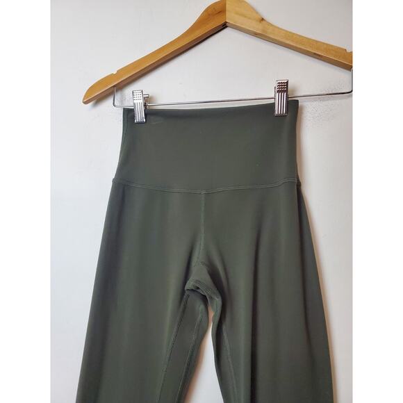Lululemon 2 Align Leggings Nulu 21 Inch High Rise Lightweight Olive GREEN - Picture 3 of 9